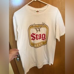 White Stag Beer T Shirt Mens Large